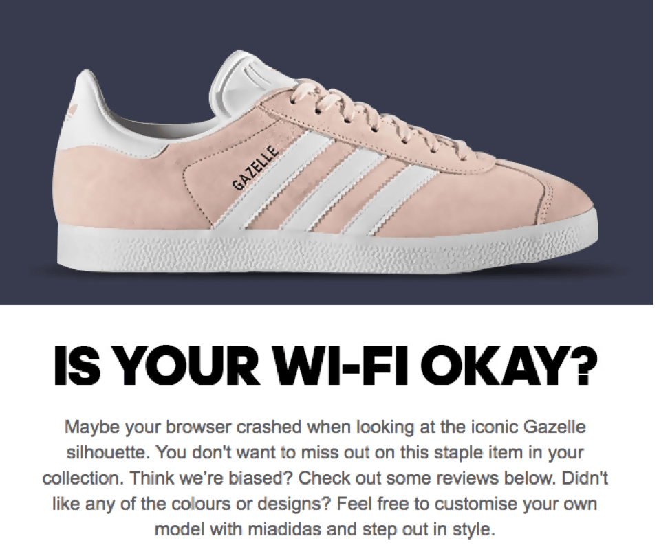 Gazelle pink shoes with is your wi-fi okay strategy